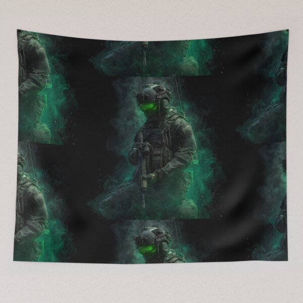 Item preview, Tactical Phantom Operator Green Night Vision Soldier designed and sold by MouradStudio.