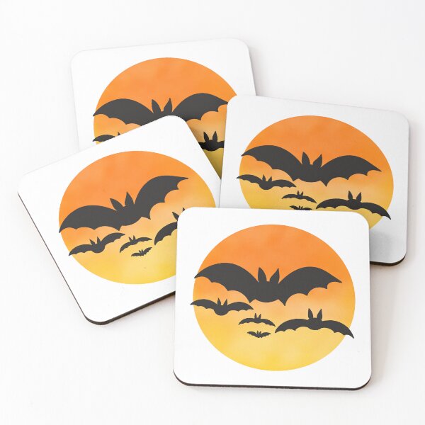 Item preview, Bartman Flying Bats Sunset – Spooky Halloween Silhouette Design designed and sold by Prabhath2001.