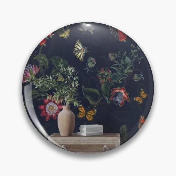 Item preview, Dark Botanical Butterfly Vintage Wallpaper Aesthetic designed and sold by GraveyardGlam.