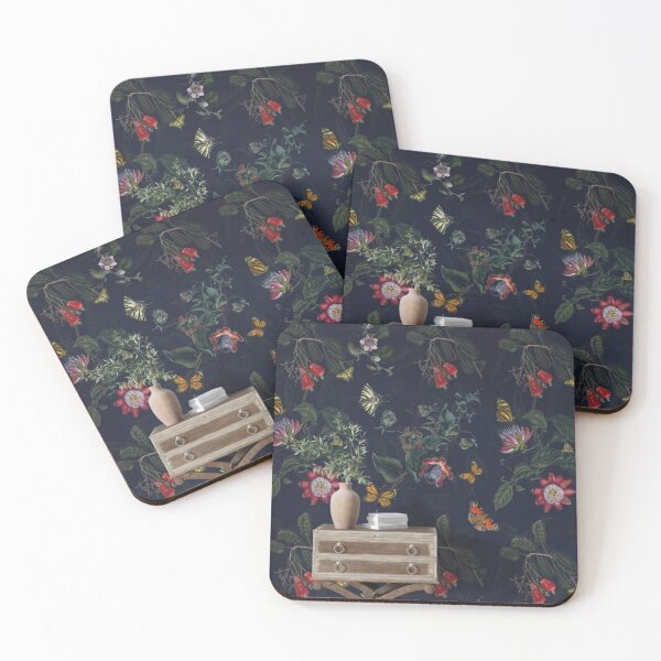 Item preview, Dark Botanical Butterfly Vintage Wallpaper Aesthetic designed and sold by GraveyardGlam.