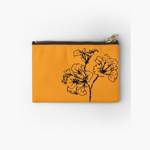 Item preview, Flowers, Line Drawing Symmetric Minimalist Aesthetic Natural Design Yellow Mustard designed and sold by SWSandraWechner.