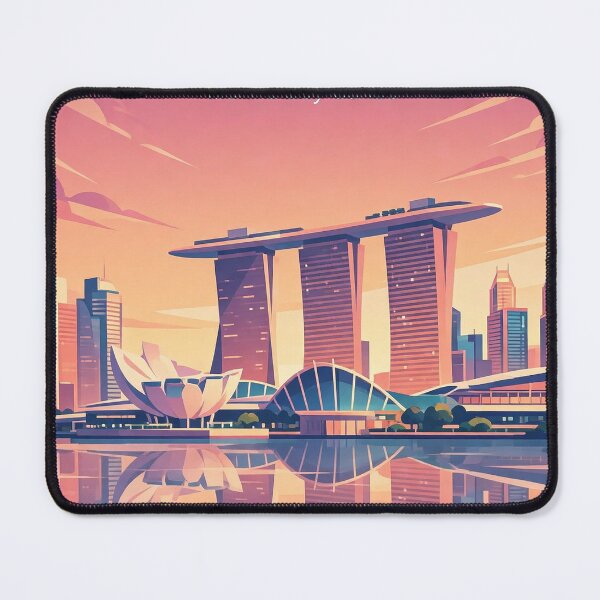 Item preview, Singapore travel poster city art designed and sold by Arctic frame studio.