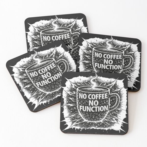 Item preview, NO COFFEE NO FUNCTION designed and sold by Nika Art Studio.