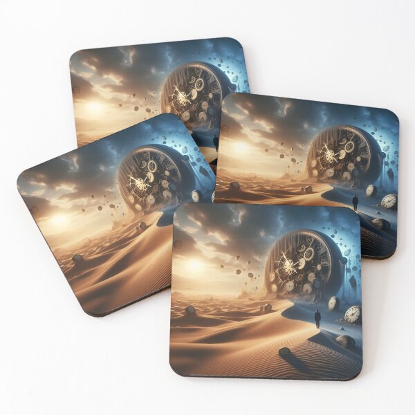 Item preview, Sands of Time Surreal Melting Clock Desert Dreamscape designed and sold by MouradStudio.