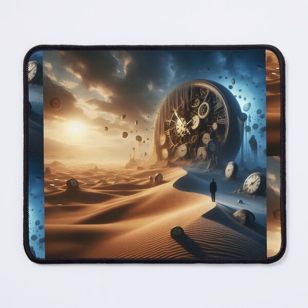 Item preview, Sands of Time Surreal Melting Clock Desert Dreamscape designed and sold by MouradStudio.
