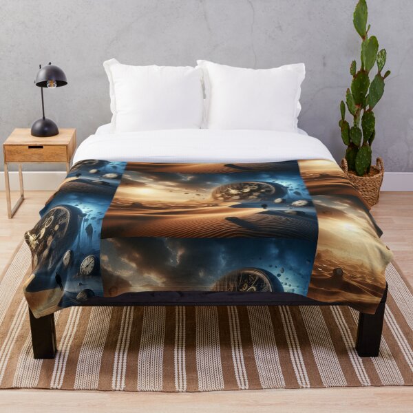 Item preview, Sands of Time Surreal Melting Clock Desert Dreamscape designed and sold by MouradStudio.