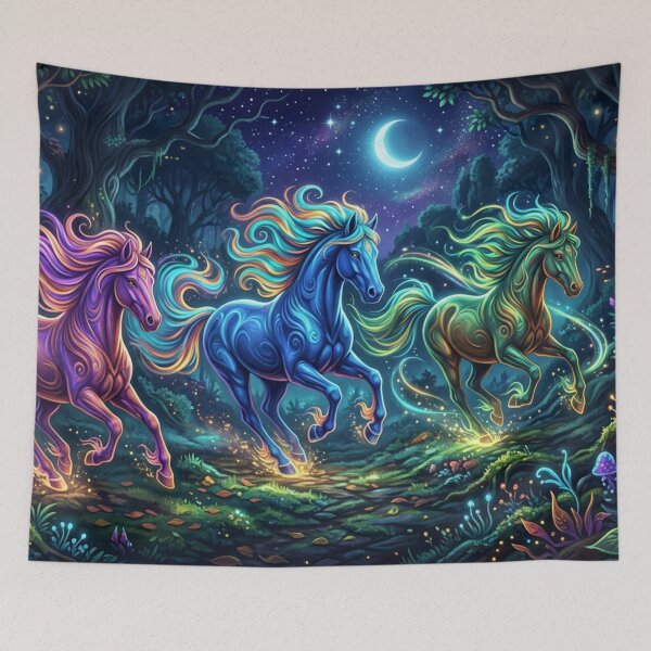 Item preview, Magical nighttime horse world designed and sold by Sigtrix.