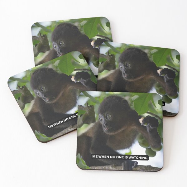 Item preview, Me When No One Is Watching Funny Monkey Meme Capuchin Cute Animal designed and sold by WildFrameNature.