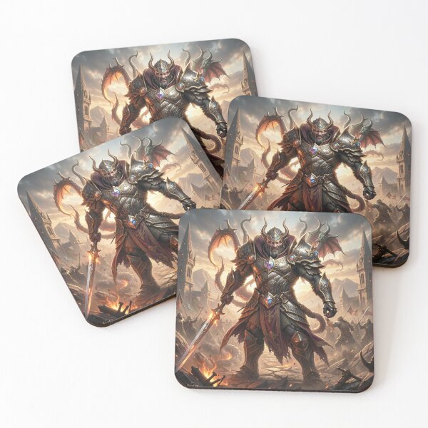 Item preview, Epic Fantasy Warrior Battle Art – Mythic Dragon Power Scene by FotoworldEdel designed and sold by FotoworldEdel.
