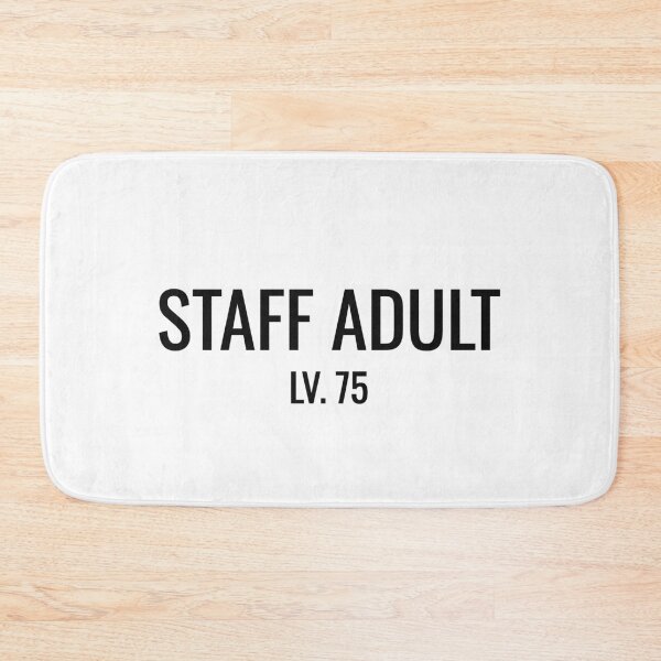 Item preview, Staff Adult Lv.75 Funny Veteran Life RPG Tee designed and sold by low battery meme design.