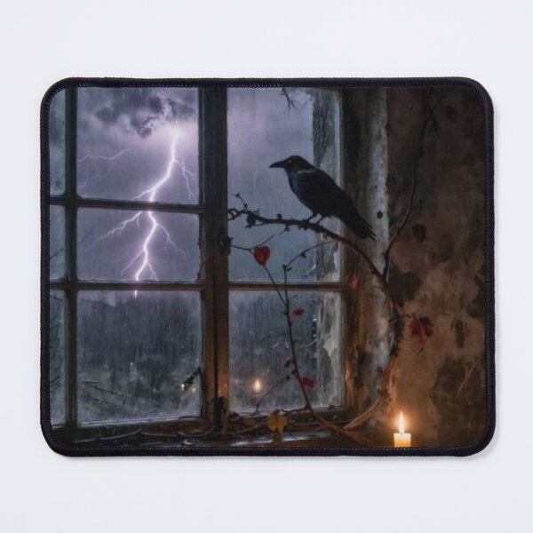 Item preview, Storm Window Crow Dark Moody Aesthetic designed and sold by GraveyardGlam.