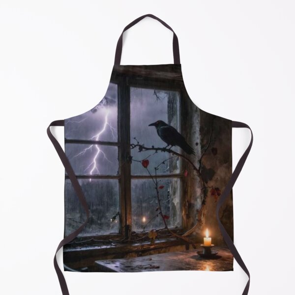 Item preview, Storm Window Crow Dark Moody Aesthetic designed and sold by GraveyardGlam.