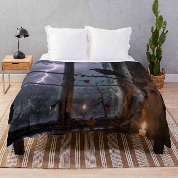 Item preview, Storm Window Crow Dark Moody Aesthetic designed and sold by GraveyardGlam.