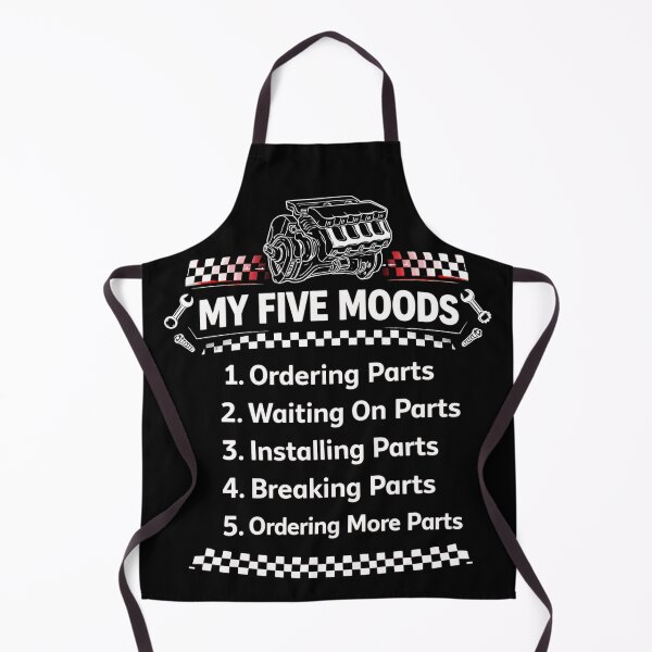 Item preview, My Five Moods Car Guy Funny Garage Life Mechanic Humor Ordering Parts Car Racing designed and sold by CarantinedChaos.