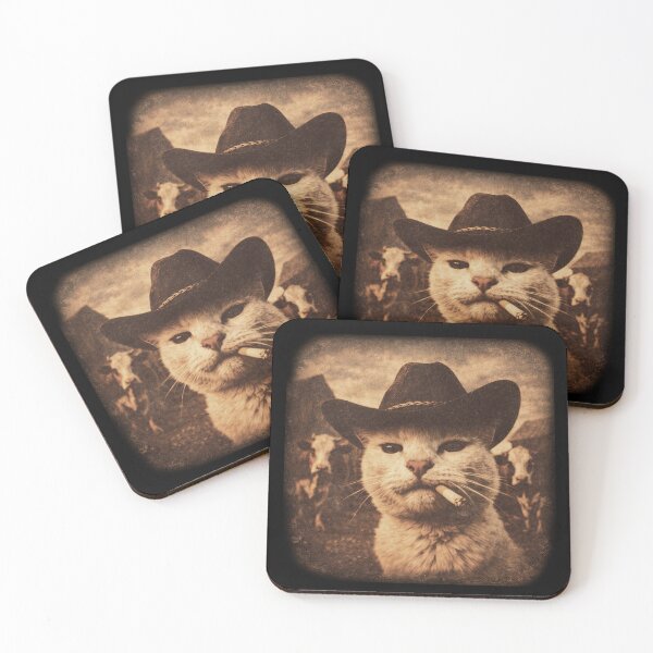 Item preview, Funny Cowboy Cat Meme, Cats Lover designed and sold by Vonravenn.