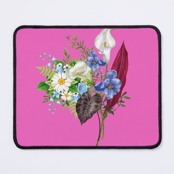 Item preview, Elegant Calla Lily Bouquet - Watercolor Blue Flowers and Lush Greenery designed and sold by SolutionsArt.