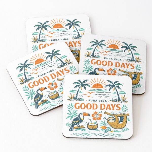 Item preview, Tropical Beach Vibes Pura Vida Good Days designed and sold by Matinez Pink.