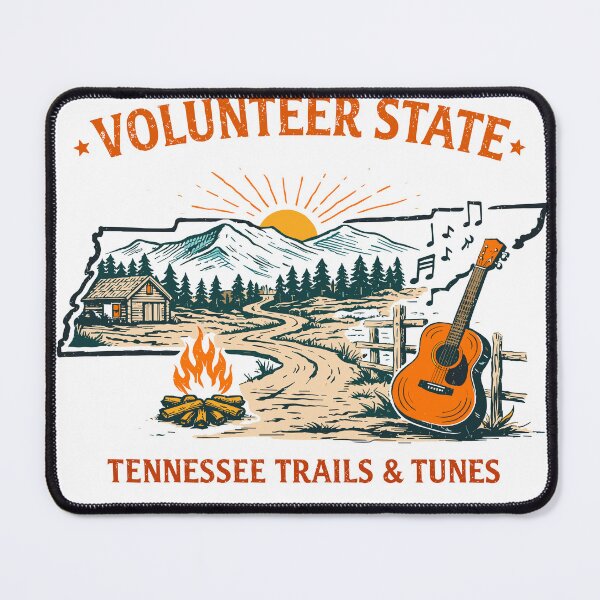 Item preview, Volunteer State Tennessee Trails Tunes designed and sold by Matinez Pink.