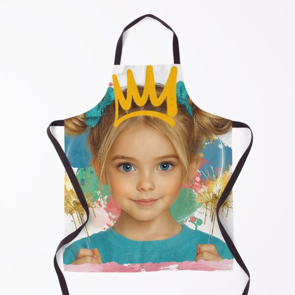 Item preview, Cute Little Girl Crown Portrait – Colorful Pop Art Kid Illustration for Kids Gift & Trendy Stickers designed and sold by ChenEngEng.