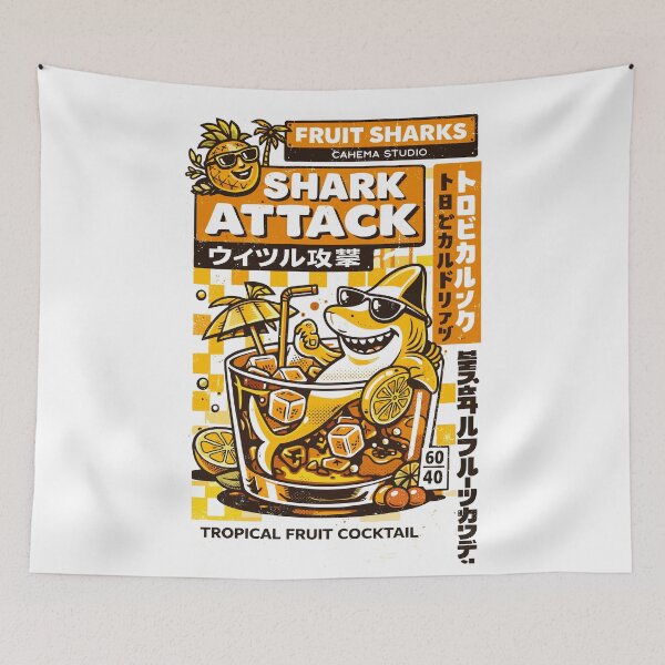 Item preview, Fruit Sharks Tropical Cocktail T-Shirt designed and sold by Matinez Pink.