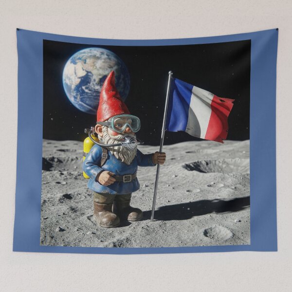 Item preview, Garden Gnome Claims Moon for France designed and sold by Tridentulus.