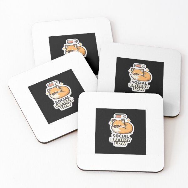Item preview, Social battery low. Stickers  designed and sold by ZenGrowth4.