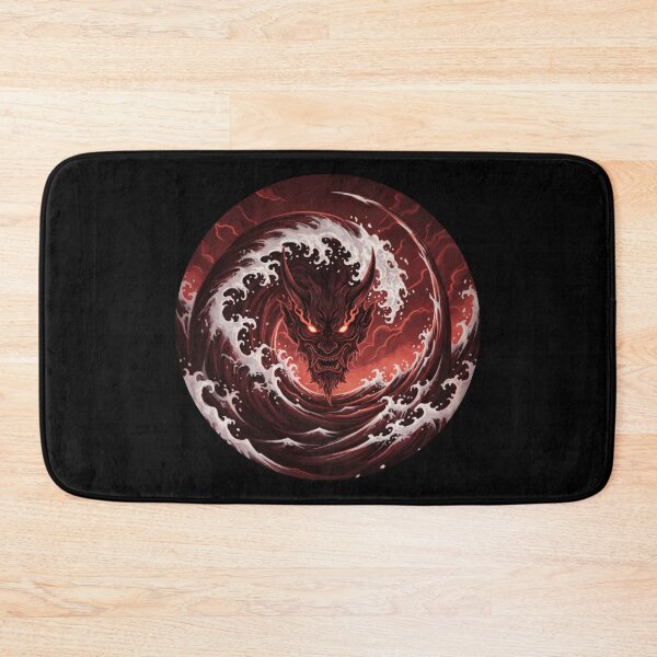 Item preview, Japanese Oni Wave – Red Demon Ocean Circle Art designed and sold by LavinyArt.