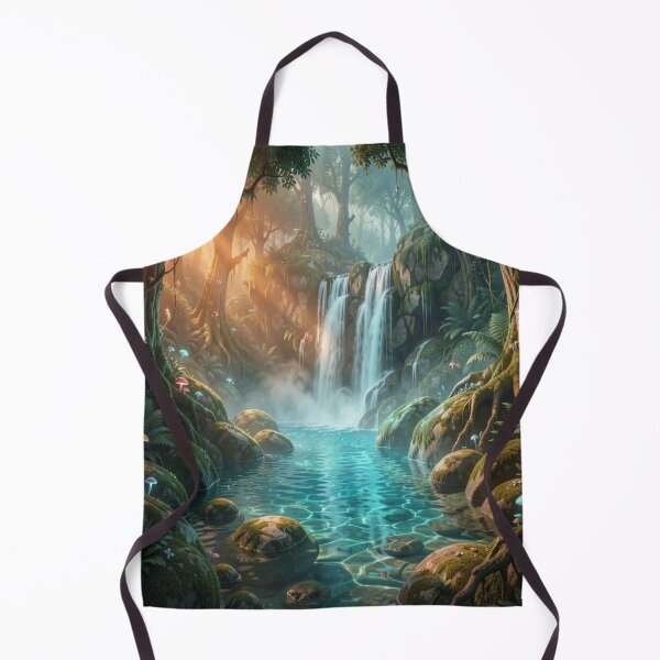 Item preview, Enchanted Waterfall Forest Art with Mystic Light by FotoworldEdel designed and sold by FotoworldEdel.