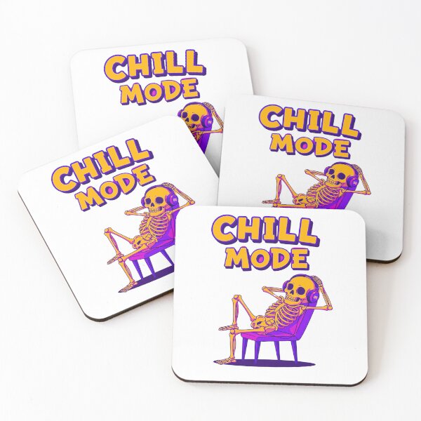 Item preview, Chill Mode Skeleton Funny Relax Vibes Aesthetic T-Shirt designed and sold by SLDavincy.