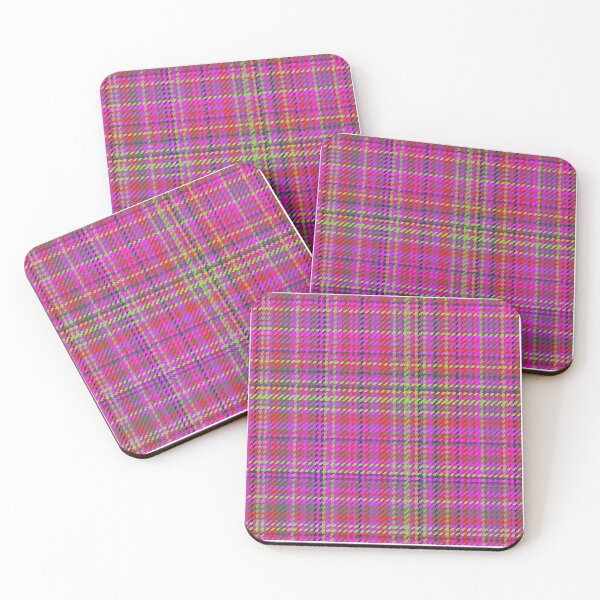 Item preview, Neon Magenta and Red Plaid Tartan Pattern – Retro Modern Geometric Design designed and sold by Artsy Corner.