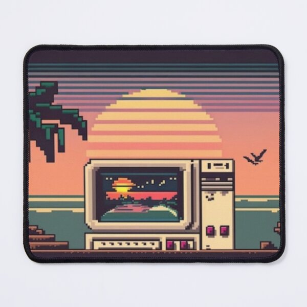 Item preview, Retro Pixel Sunset – Vaporwave Aesthetic designed and sold by EchoWave11.