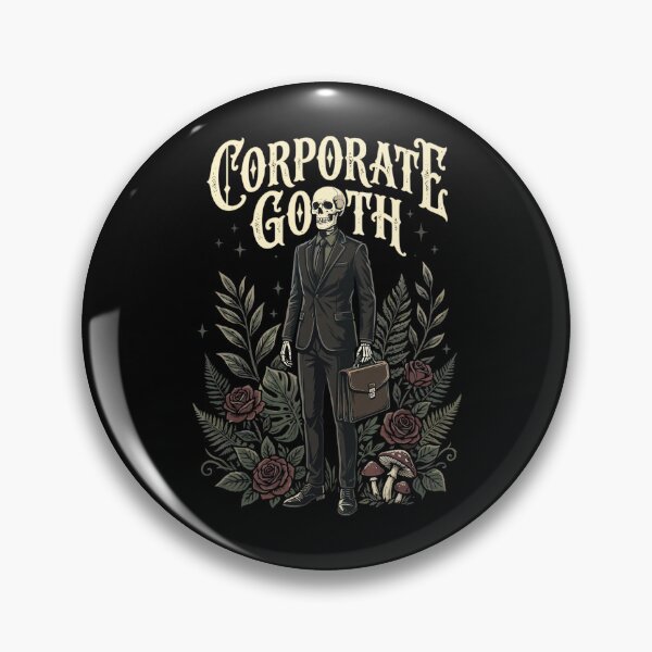 Item preview, Corporate Goth Skeleton Botanical Office Worker designed and sold by ElaineZPink.