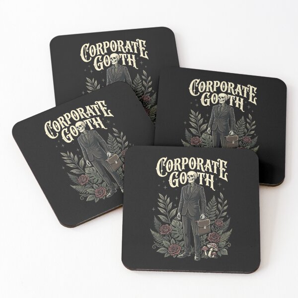 Item preview, Corporate Goth Skeleton Botanical Office Worker designed and sold by ElaineZPink.