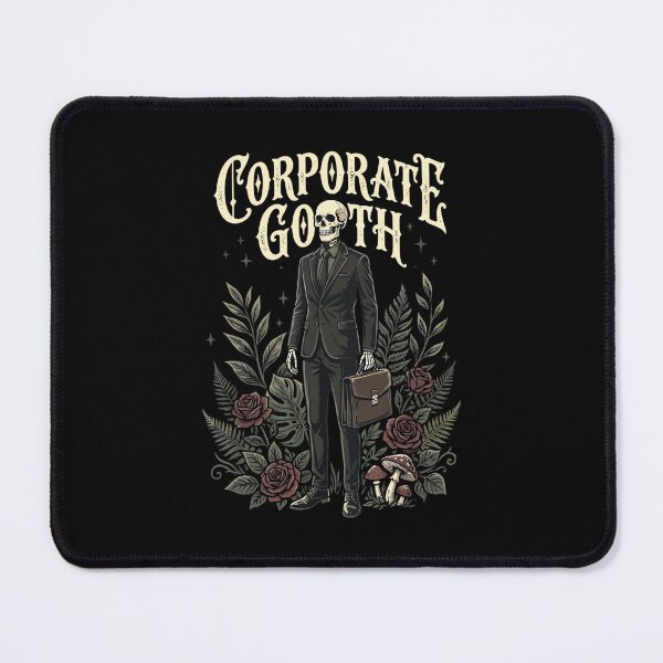 Item preview, Corporate Goth Skeleton Botanical Office Worker designed and sold by ElaineZPink.