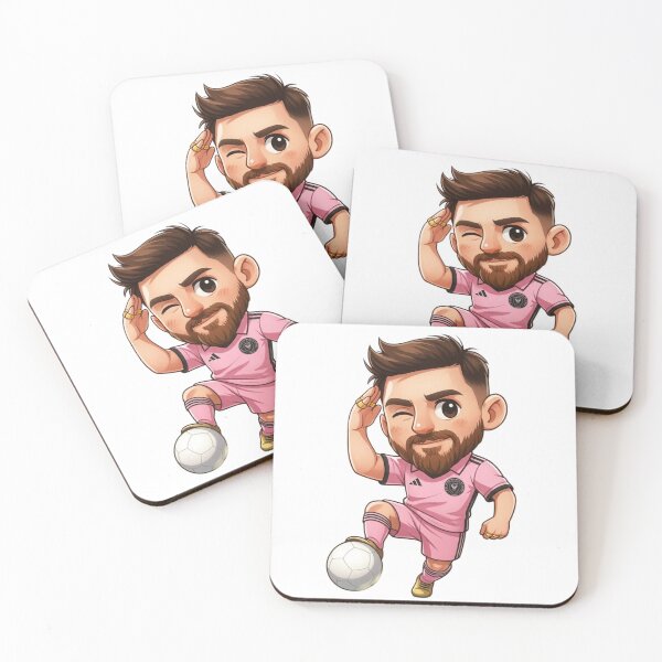 Item preview, Chibi Soccer Player Cartoon Art with Pink Kit, Golden Cleats, and Winking Pose designed and sold by Skully-Studio.