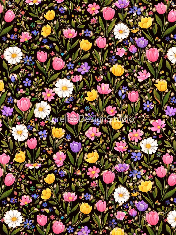 Thumbnail 3 of 3, Scarf, Floral Pattern - Colorful Style designed and sold by Designstudio333.