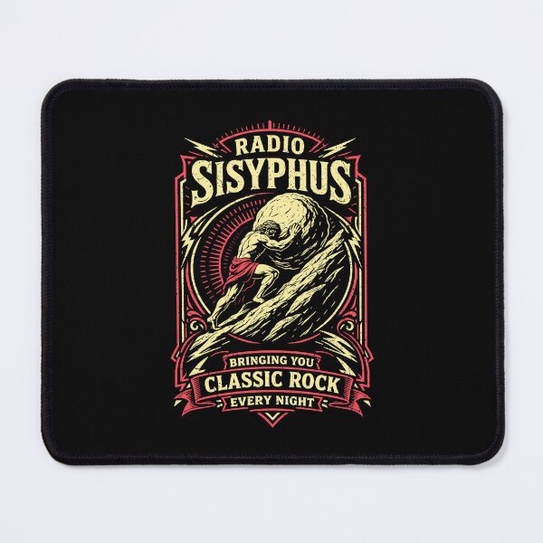Item preview, Sisyphus Radio Classic Rock Funny Greek Mythology Philosophy designed and sold by GrandeDuc.