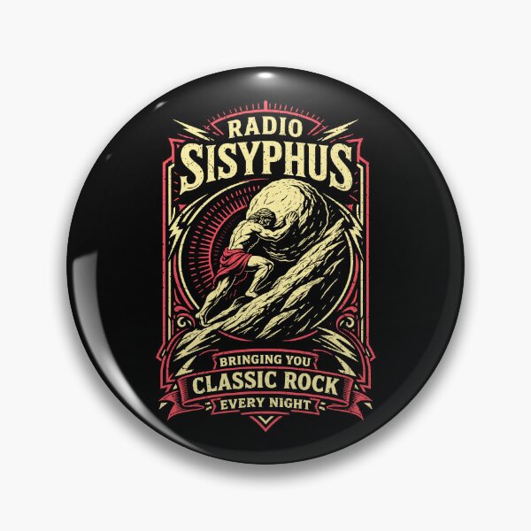 Item preview, Sisyphus Radio Classic Rock Funny Greek Mythology Philosophy designed and sold by GrandeDuc.