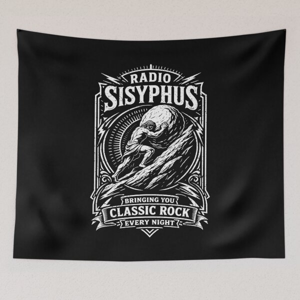 Item preview, Sisyphus Radio Classic Rock Funny Greek Mythology Philosophy designed and sold by GrandeDuc.