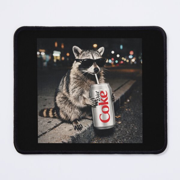 Item preview, Funny Raccoon Drinking Diet Coke, Funny Meme Raccoons designed and sold by Vonravenn.