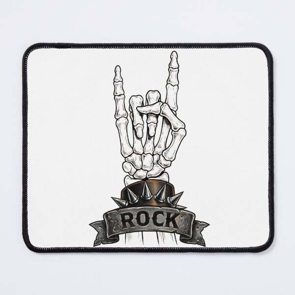 Item preview, Rock On Skeleton Hand - Rocker Horns with Spiked Wristband and Banner designed and sold by Skully-Studio.