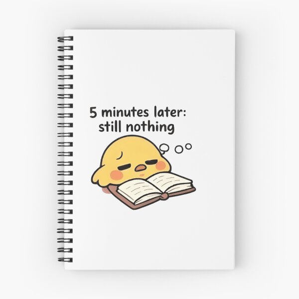 Item preview, Adorable Kawaii Chick Sleeping on Book Funny Text designed and sold by Trendora90.