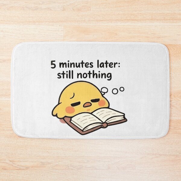 Item preview, Adorable Kawaii Chick Sleeping on Book Funny Text designed and sold by Trendora90.