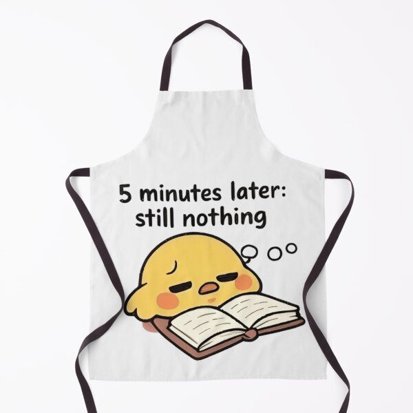 Item preview, Adorable Kawaii Chick Sleeping on Book Funny Text designed and sold by Trendora90.