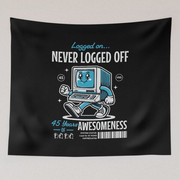 Item preview, 45 Year Work Anniversary Funny Computer Corporate Milestone designed and sold by ElaineZPink.