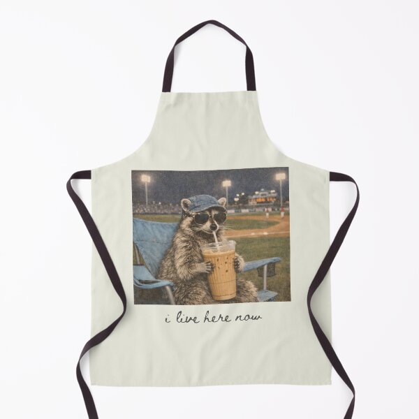 Item preview, Raccoon I live Here Now, Ballpark Field, Funny Game Day designed and sold by Vonravenn.