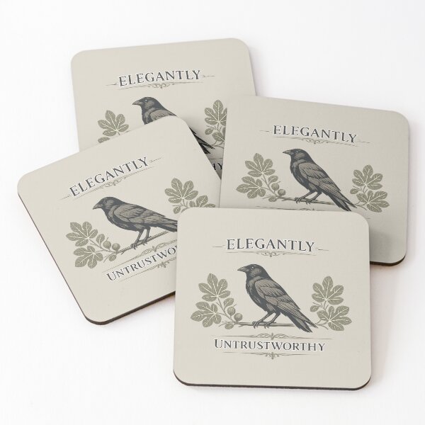 Item preview, ELEGANTLY UNTRUSTWORTHY Crow Shirt | Dark Academia Botanical designed and sold by POD DYNASTY.