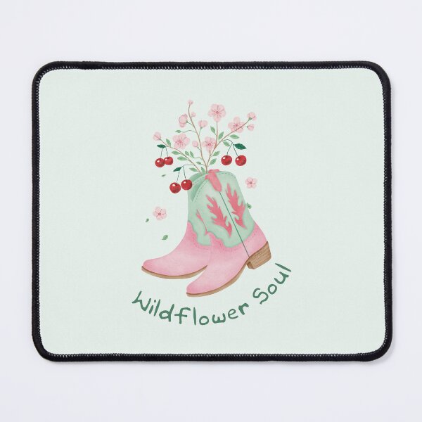 Item preview, Cowgirl Boots with Wildflowers Illustration designed and sold by magicstorytale.
