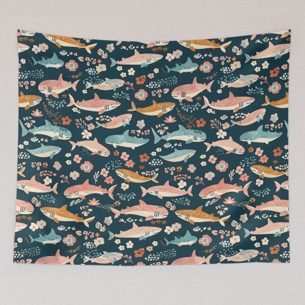 Item preview, Colorful Whales Pattern designed and sold by xiao xuans.