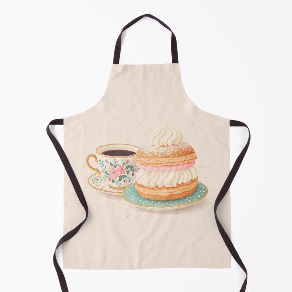 Item preview, Kawaii Coffee and Semla Fika Cute Scandinavian Art designed and sold by BobaBunny76.